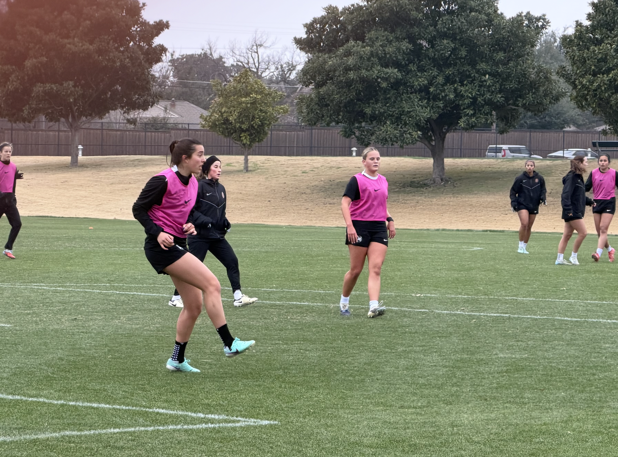 Dallas Trinity FC practices for the upcoming Spring calendar (January 22, 2026, The Hockaday School Photo: Dennis McGowan)